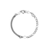 Double Layer Geometric Steel Bracelet for Women