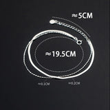 Silver 925 Double Layer Anklet for Women