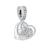 Love Birthday Age Number Charm 925 Silver Anniversary Charm