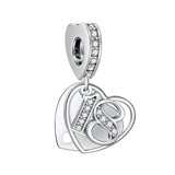 Love Birthday Age Number Charm 925 Silver Anniversary Charm