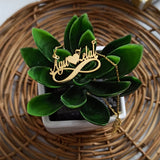 Personalized Double Name Heart Necklace Infinity Pendant Couple Jewelry