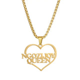 Double Name Heart Necklace Gift Necklace Letter Stainless Steel Name Necklace