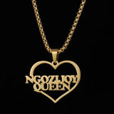 Double Name Heart Necklace Gift Necklace Letter Stainless Steel Name Necklace