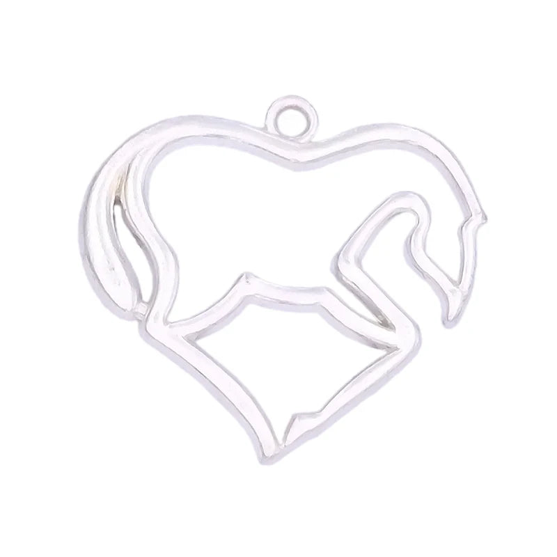 Hollow Horse Pendant Luck Horse Head Animal Charms