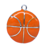 Double Nose High Metal Alloy Enamel Basketball Pendants