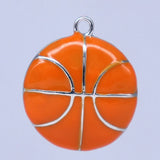 Double Nose High Metal Alloy Enamel Basketball Pendants