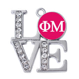 Phi Mu Charm Pendant Greek Letters Sorority Jewelry DIY