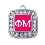 Phi Mu Charm Pendant Greek Letters Sorority Jewelry DIY