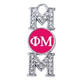 Phi Mu Charm Pendant Greek Letters Sorority Jewelry DIY