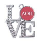 Zinc Alloy Metal Poster Alpha O Greek Letter Charm for Sorority Fraternity
