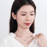 Double Number 8 Infinity Clavicle Necklace 925 Sterling Silver Pendant for Women