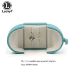 Open Button Jewelry Box Wedding Double Ring Box Surprise Couple Engagement
