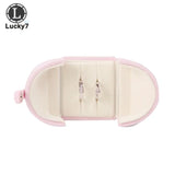 Open Button Jewelry Box Wedding Double Ring Box Surprise Couple Engagement