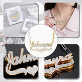 Two Tone Heart Name Necklace 18K Gold-Plated Personalized Pendant