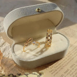 Velvet Double Rings Box Jewelry Organizer