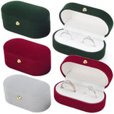 Velvet Double Rings Box Jewelry Organizer