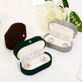 Velvet Double Rings Box Jewelry Organizer