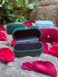 Double Rings Box Velvet Trinket Box Jewelry Organizer Ring Box Jewelry Box