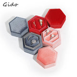 Engagement Jewelry Holder Double Rings Box