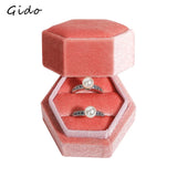 Engagement Jewelry Holder Double Rings Box