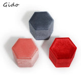 Engagement Jewelry Holder Double Rings Box