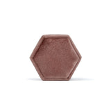 Double Rings Jewelry Display Box Hexagon Storage Organizer Ring Holder Wedding T