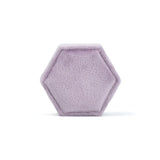 Double Rings Jewelry Display Box Hexagon Storage Organizer Ring Holder Wedding T