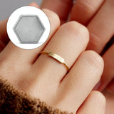 Double Rings Jewelry Display Box Hexagon Storage Organizer Ring Holder Wedding T