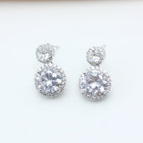 Gourd Zircon Pendant Necklace Earring Set Steel Chain Jewelry Women