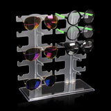 Double Row 10 Pairs Glasses Frame Organizer Sunglasses Display Stand