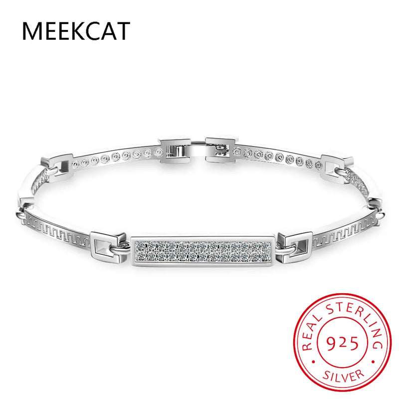 Sterling Silver Moissanite Tennis Bracelet for Women