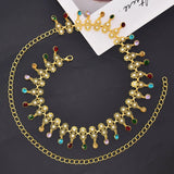 Colorful Crystal Tassel Waist Bell Chains Dress Bikini Belts