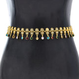 Colorful Crystal Tassel Waist Bell Chains Dress Bikini Belts