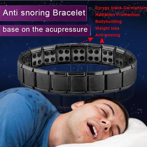Double Row Magnetic Therapy Linked Bracelet Titanium Steel
