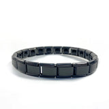 Double Row Magnetic Therapy Linked Bracelet Titanium Steel