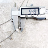 Double Row Necklace Stones Layer Link Chain 925 Stering Silver