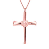 Baseball Cross Shield Pendant Necklace Engraving Sports Outdoors