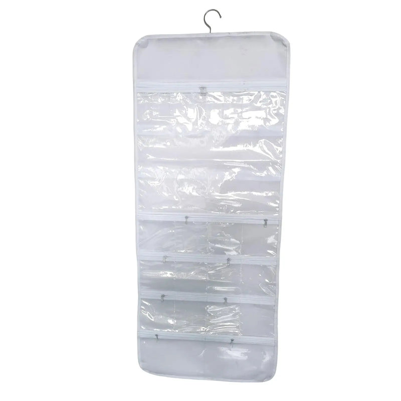 Double Sided Jewelry Hanging Organizer 49 Pockets Door Mount