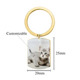 Double Sided Keychain Photo Keychain Personalized Picture Keepsake Text Keychain