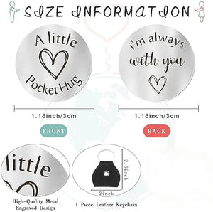 Pocket Hug Token LDR Keepsake Stainless Steel Gift Keychains