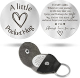Pocket Hug Token LDR Keepsake Stainless Steel Gift Keychains