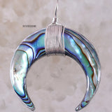 Natural Moon Bead Abalone Shell Pendant for Necklace
