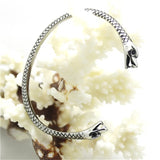 Double Snake Head Bracelet Stainless Steel Gothic Punk Biker