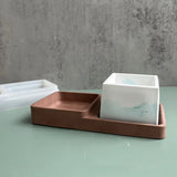 Square Storage Box Mold Flower Pot Base Mirror Silicone Mold