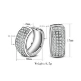 Double Star CZ Earrings 925 Silver Needle Stud Earring Wedding Jewelry