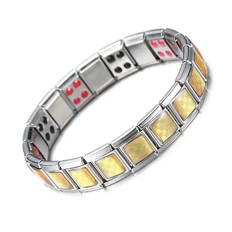 Mens Double Strength Magnetic Therapy Bracelet Arthritis Pain Relief