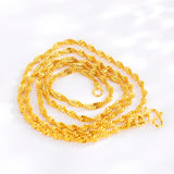 Double-Water Wave Women's Necklace 14K Snake Bone Chain Short Choker