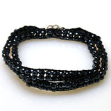 Crystal Double Wrap Bracelets Set with Magnetic Closure for Women
