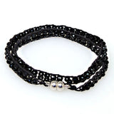 Crystal Double Wrap Bracelets Set with Magnetic Closure for Women