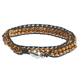 Crystal Double Wrap Bracelets Set with Magnetic Closure for Women